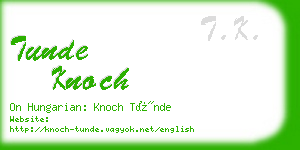 tunde knoch business card